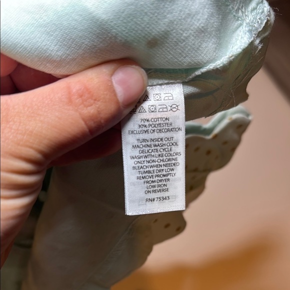 Tahari Girls 2 Piece Set Mint Green Scallop Hem Top and Striped Legging Size 2T - Picture 10 of 11